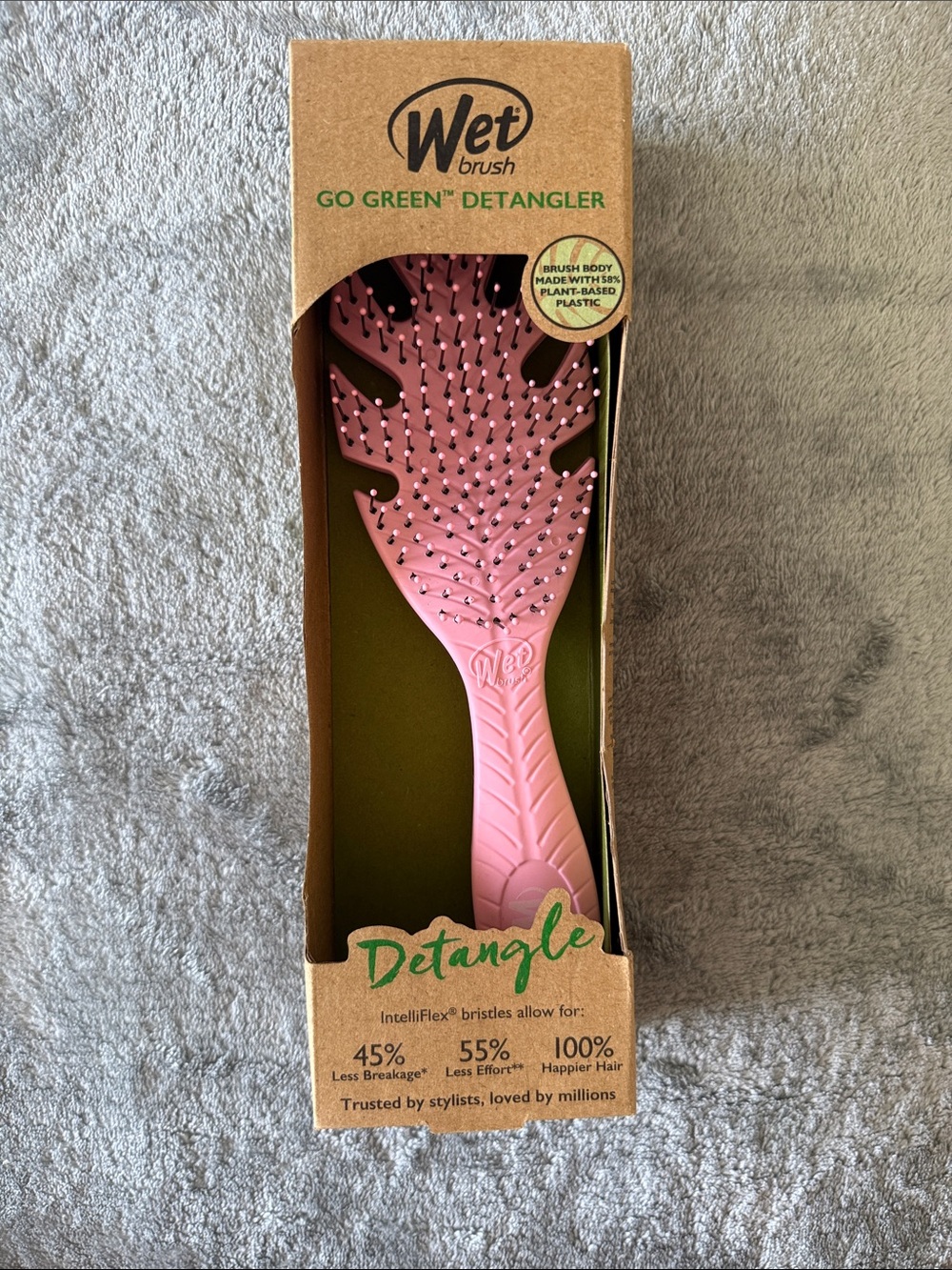 Wet brush Go Green Detangler Hair Brush - Pink